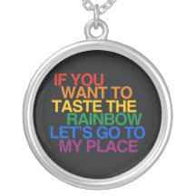 RAINBOW WORDS - .png Custom Necklace