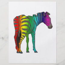 rainbow zebra personalized flyer
