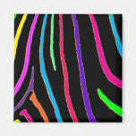 Rainbow Zebra Print Fridge Magnet