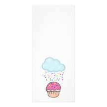 Raining Sprinkles on Cupcake Rack Card