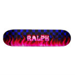 Ralph pink fire Skatersollie skateboard.