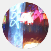 Ramdom Lights Round Sticker