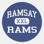 Ramsay - Rams - High School - Birmingham Alabama Round Stickers