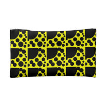 random energy yellow cosmetic bag
