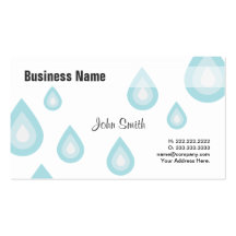 Random Water Drops Pattern business card