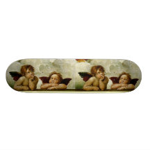 Raphael's "Sistine Madonna" (circa 1513) (Detail) Skate Board Deck