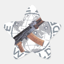 RARE AK-47 RUSSIAN ARMY KALASHNIKOV GUN MILITARY STAR STICKER