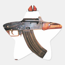 RARE AK-47 RUSSIAN ARMY KALASHNIKOV GUN MILITARY STAR STICKERS