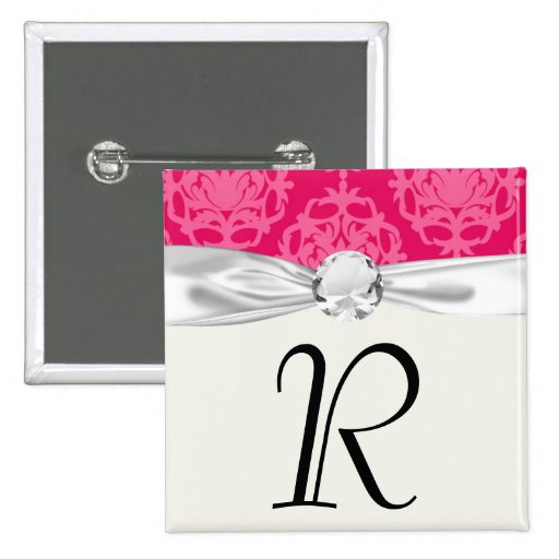 Raspberry and pink damask