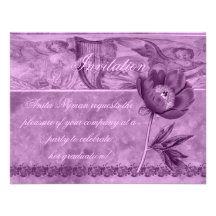 Raspberry Poppy Personalised Invitations