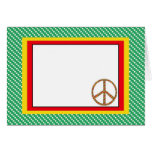 Rasta Colours Peace Symbol 2 Greeting Cards