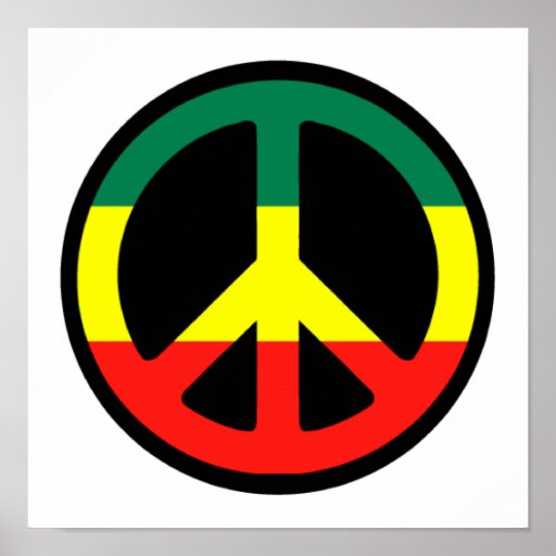 Rasta Peace Symbol Posters