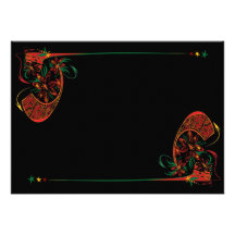 Rasta Tribal Border Personalized Invitations