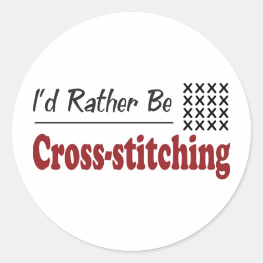 Rather Be Cross-stitching Stickers