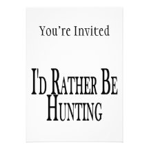 Rather Be Hunting Personalized Announcement