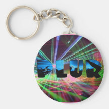 Rave Flash PLUR Keychain