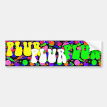 Rave Kandi Kid PLUR Smiley Bumper Stickers