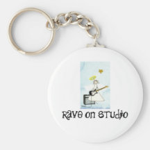 Rave On Christmas Angel Key Chain