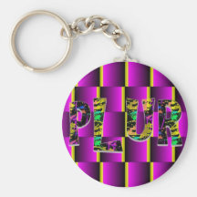 Rave Paint Splash PLUR Key Chain