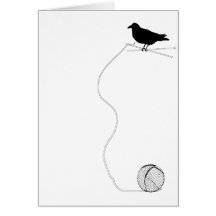 Raven Knitting Card