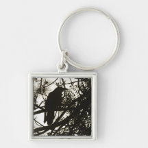 Raven Steampunk Keychain