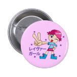 Raver Girl Button