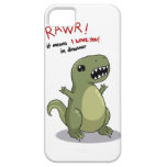Rawr means I love you in dinosaur iPhone 5 Case