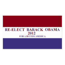 RE-ELECK BARAK OBAMA BUSINESS CARD
