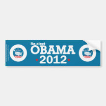 Re-elect Obama 2012 Bumper Sticker