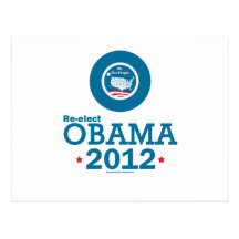 Re-elect Obama 2012 Post Card