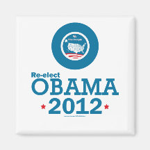 Re-elect Obama 2012 Refrigerator Magnet