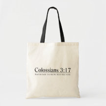 Read the Bible Colossians 3:17 Tote Bag