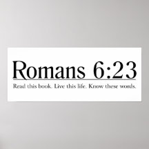 Read the Bible Romans 6:23 Poster