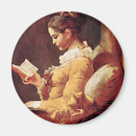 Reading Women By Fragonard, Jean-Honoré (Best Qual Magnet