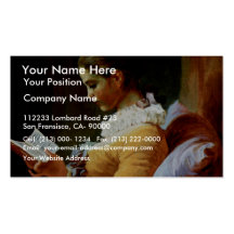 Reading Women By Fragonard Jean-Honoré (Best Quali Business Card Template