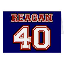 Reagan # 40 greeting card