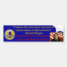 Reagan Libertarian Bumper Sticker