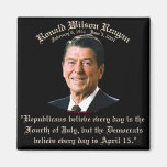 Reagan Republicans vs Democrats Fridge Magnet