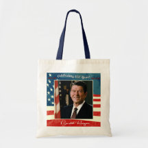 Reagans 100th Birthday Budget Tote Tote Bags