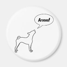 Real Dogs Don't Bark, They Arooo! Fridge Magnets