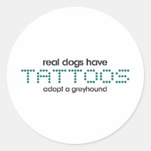Real Dogs Have Tattoos Sticker