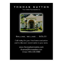 Real Estate Postcards Luxury Home Yellow