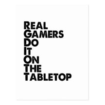 Real Gamers black Postcards