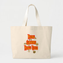 Real Gamers Roll Dice Canvas Bags
