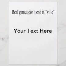 Real Games don't end in "ville" Flyer