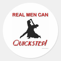 Real Men Can Quickstep Stickers