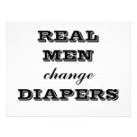 REAL MEN change DIAPERS Personalized Invitation