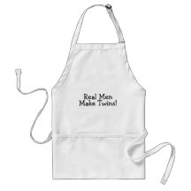 Real Men Make Twins (Black) Aprons
