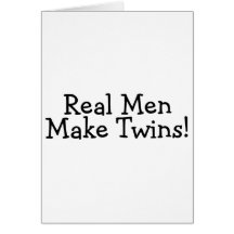 Real Men Make Twins (Black) Card