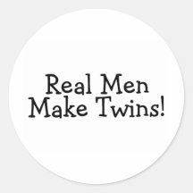 Real Men Make Twins (Black) Stickers